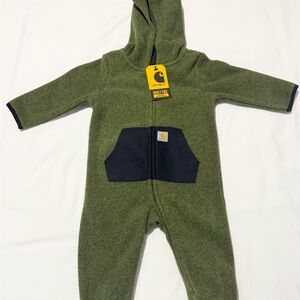 Carhartt Kids Olive Green Hooded Footie